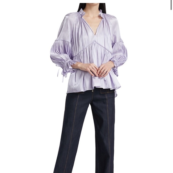 Cinq A Sept Phyllis Gathered Blouse - Picture 2 of 15